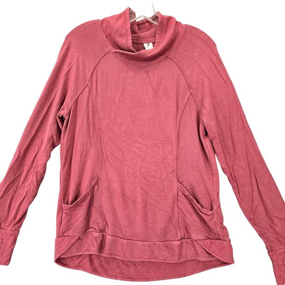 Yogalicious Purple Shirt Stretch Long Sleeves Activewear Top Women Size M Pocket - Picture 1 of 11
